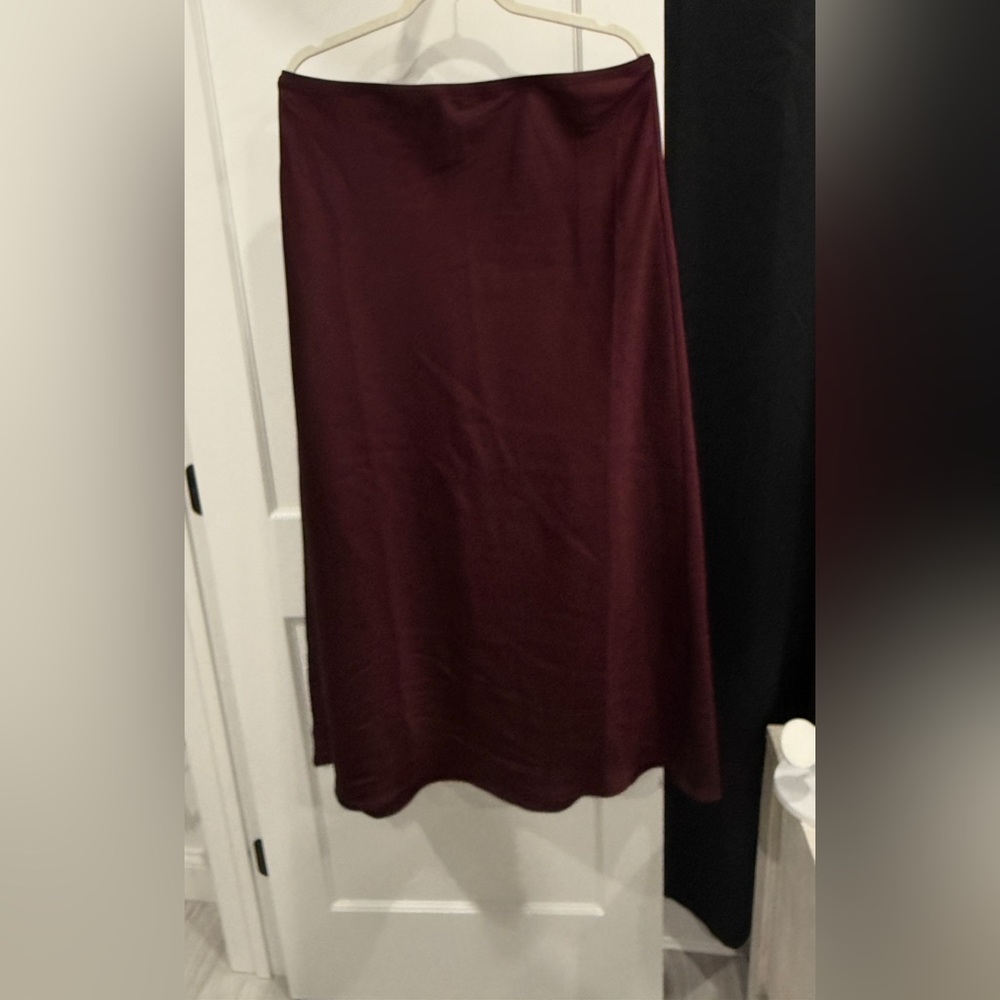 a new day - Deep Red Maxi Skirt